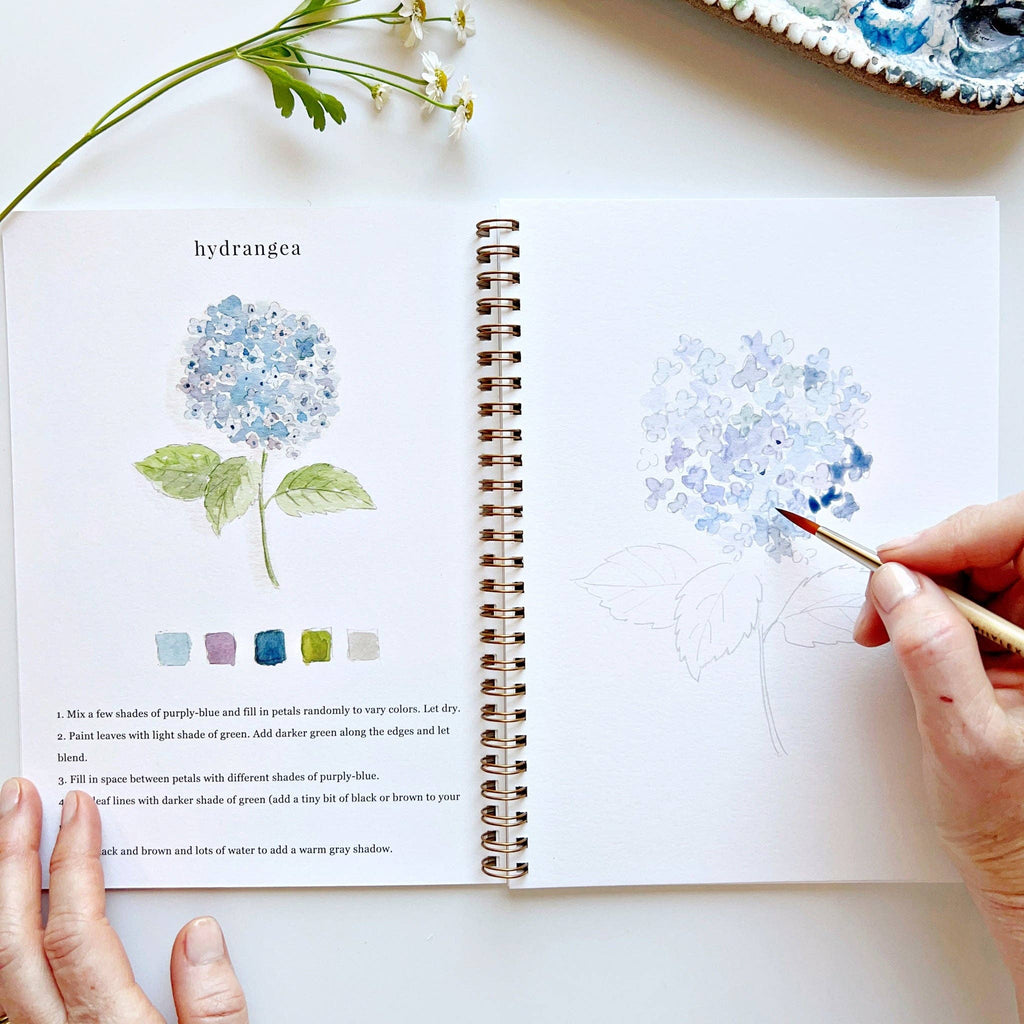 Flowers Watercolor Workbook Set