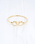 Kira Square Crystal Cuff Bracelet Clear
