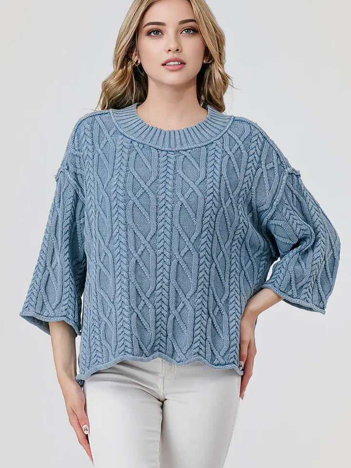 Pixi + Ivy Cable Knit Sweater