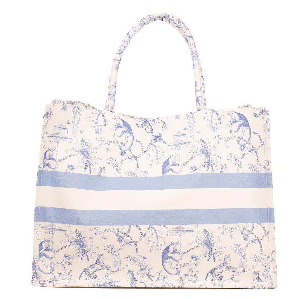 Borneo Classic Tote White/Blue