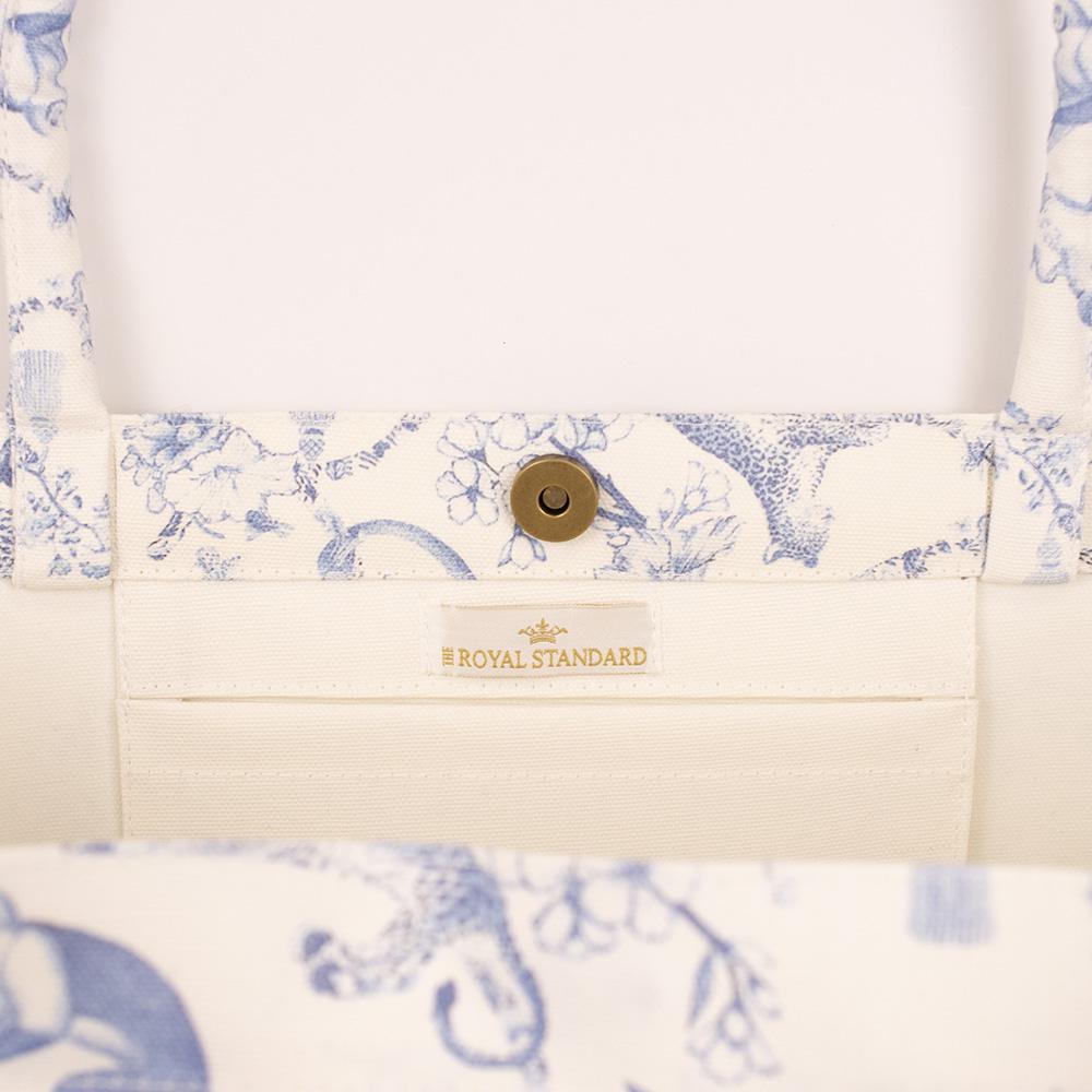 Borneo Classic Tote White/Blue