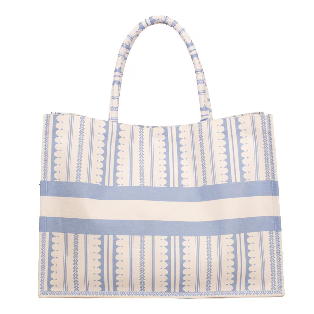 Chantilly Classic Tote White/Blue