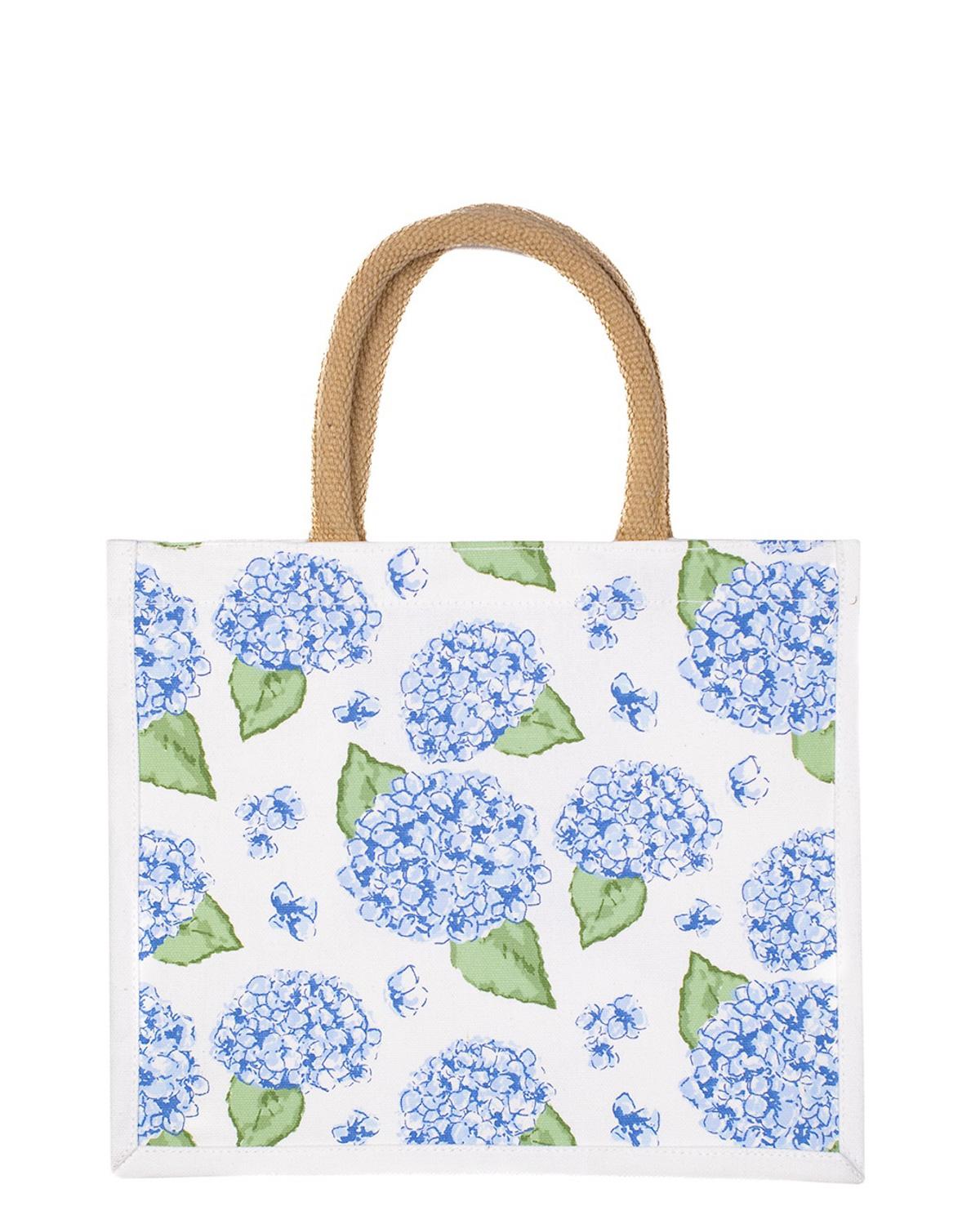 Hydrangea Gift Tote in White/Multi