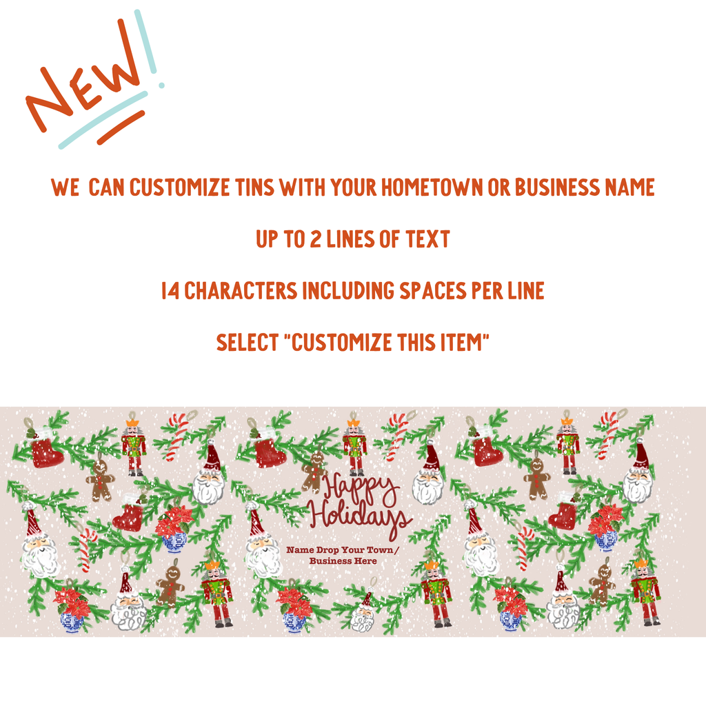 "Happy Holidays" Tin | Gourmet Cookies & Nuts