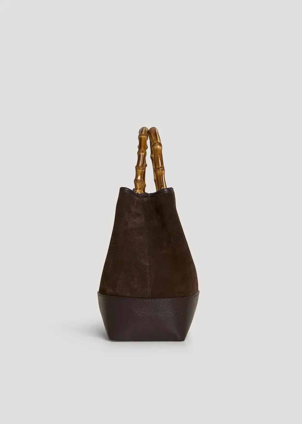 Large Handbag in Genuine Suede and Dollaro Leather