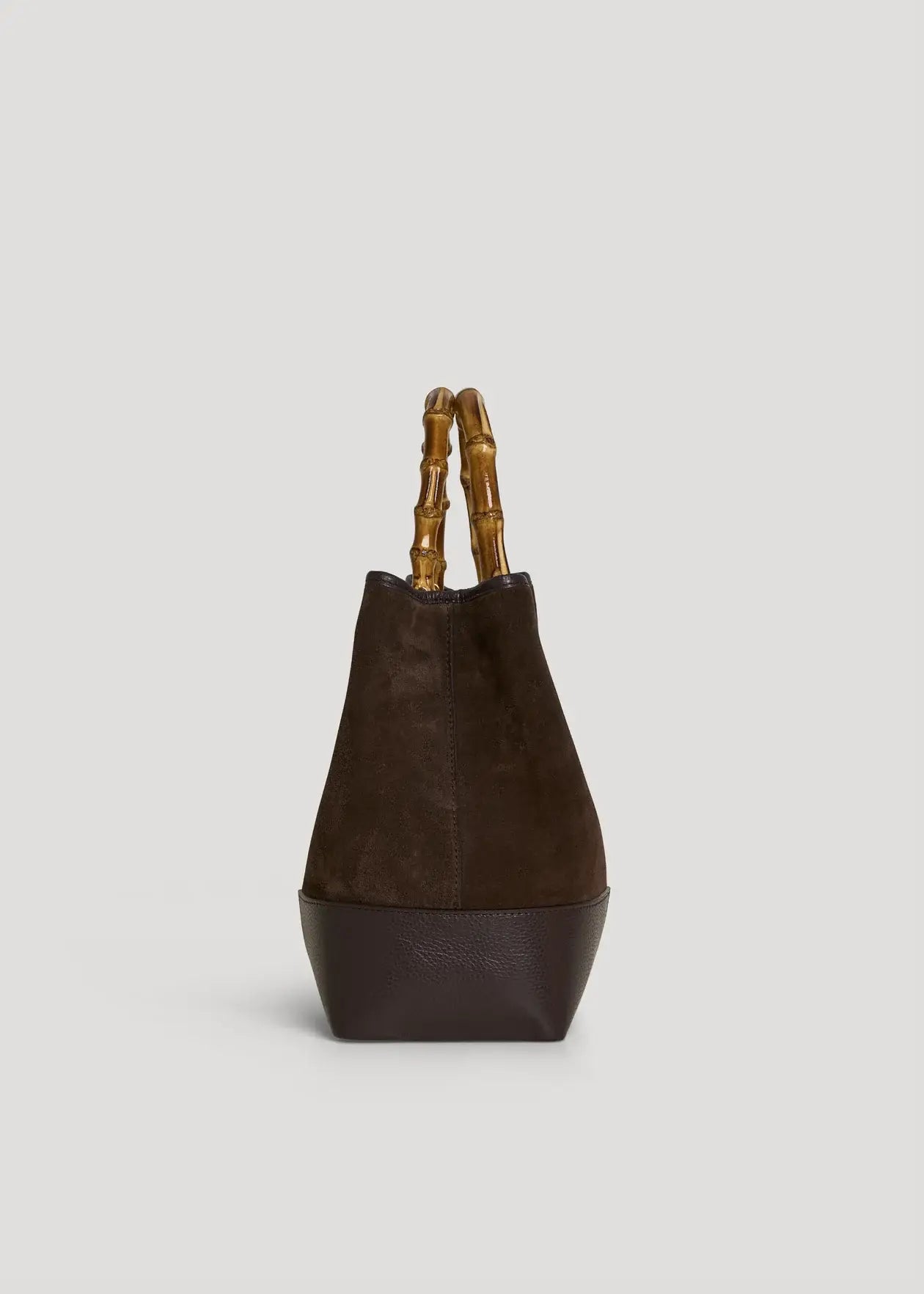 Large Handbag in Genuine Suede and Dollaro Leather