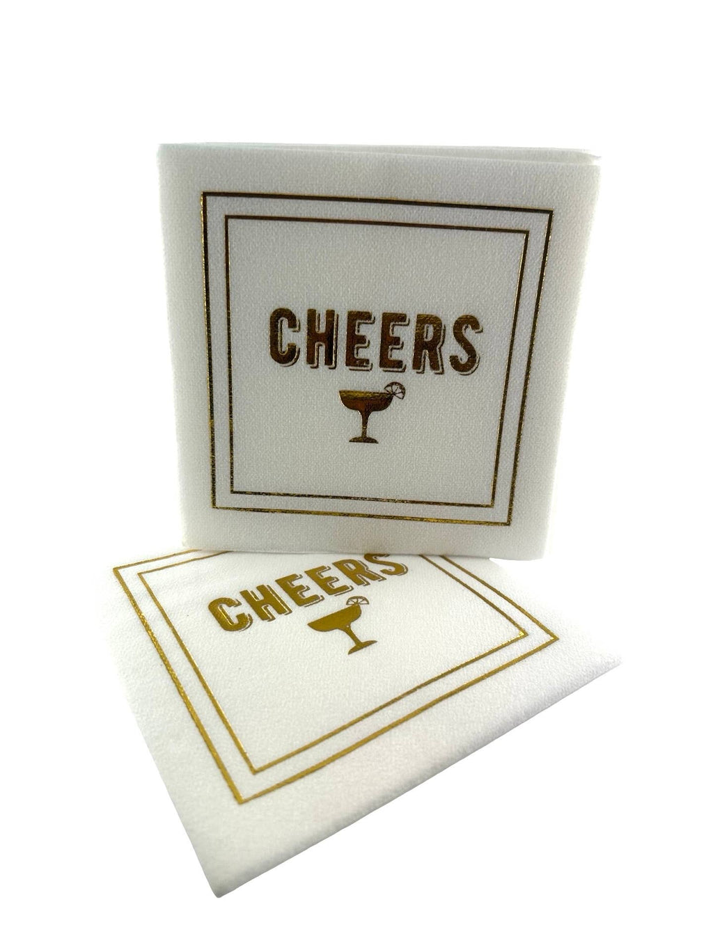 Linen-Feel Cocktail Napkins, Cheers