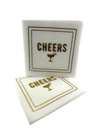 Linen-Feel Cocktail Napkins, Cheers