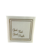 Linen-Feel Cocktail Napkins, Good Food