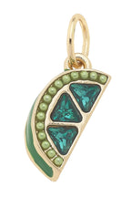 Pave Lime Wedge Charm