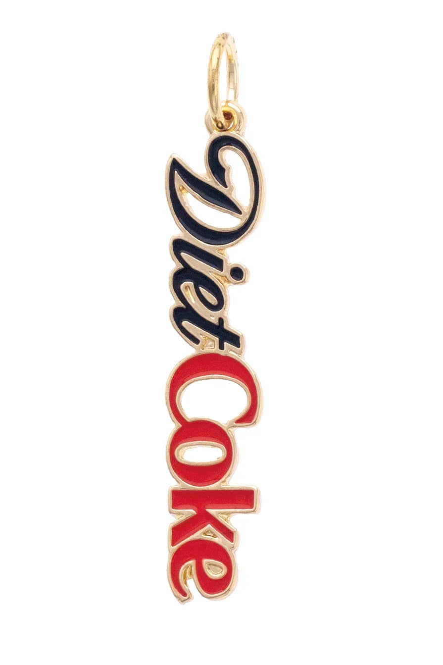 Diet Coke Logo Charm in Black and Red