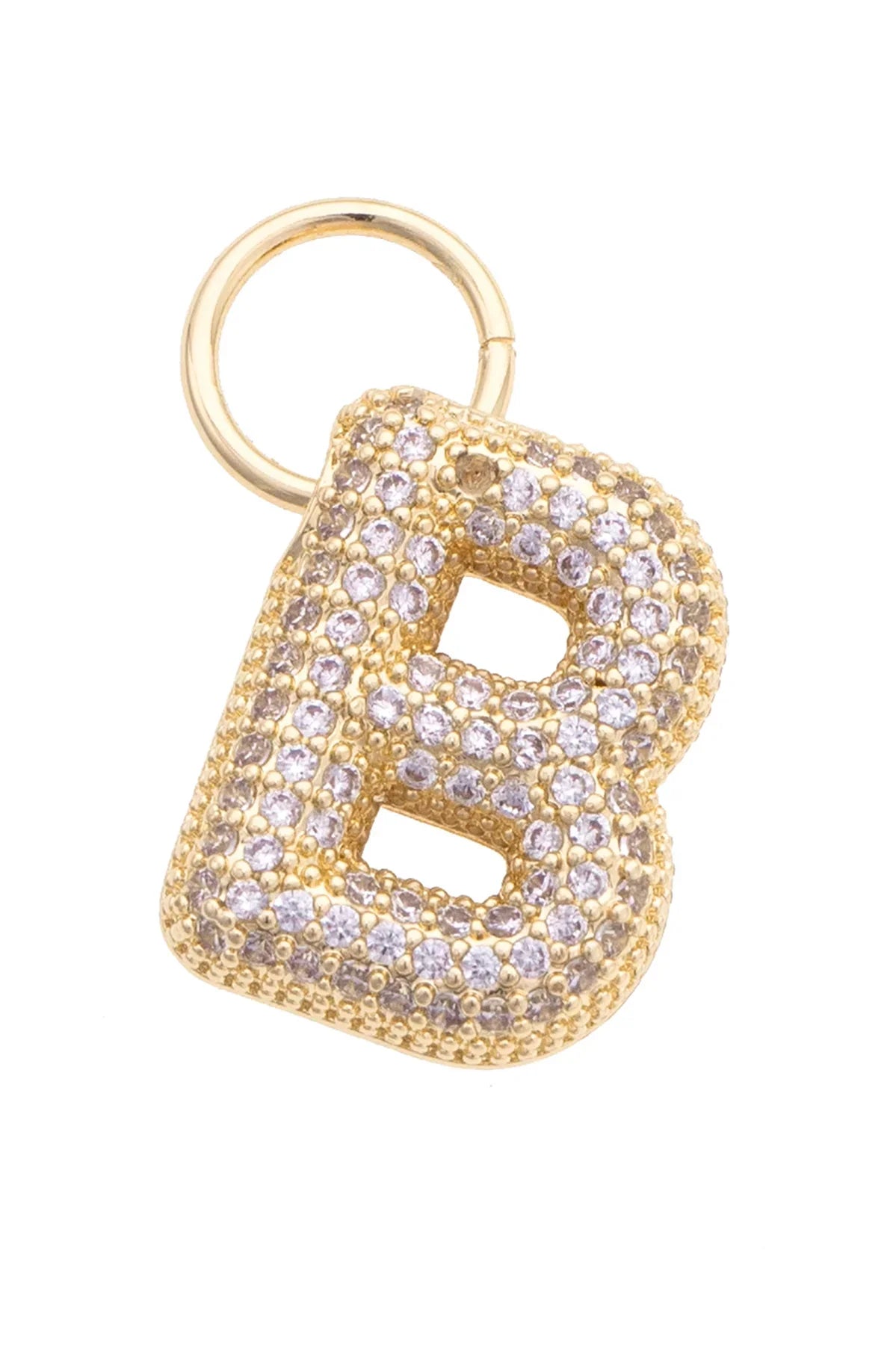 Letter B Pave Charm