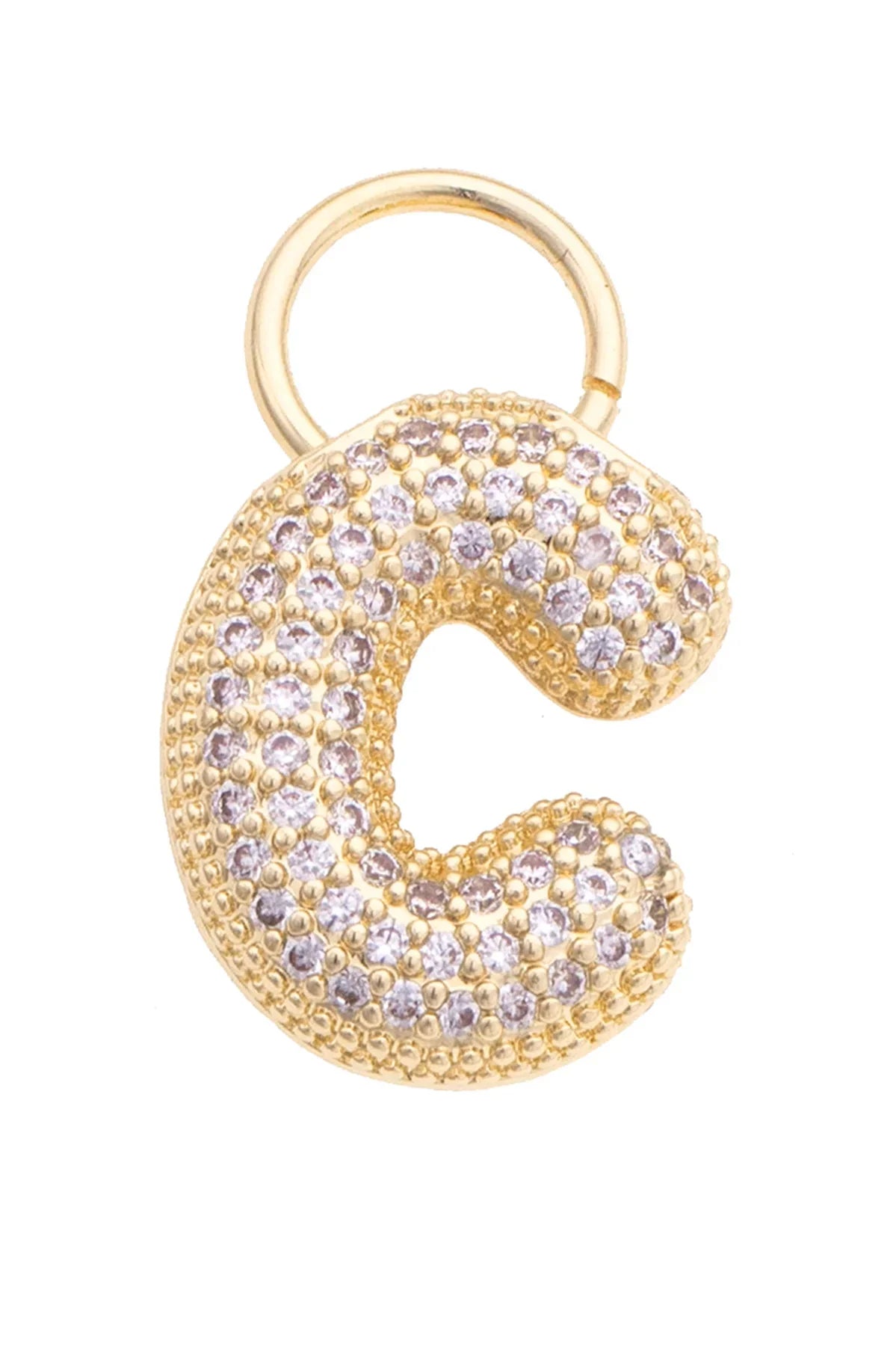 Letter C Pave Charm