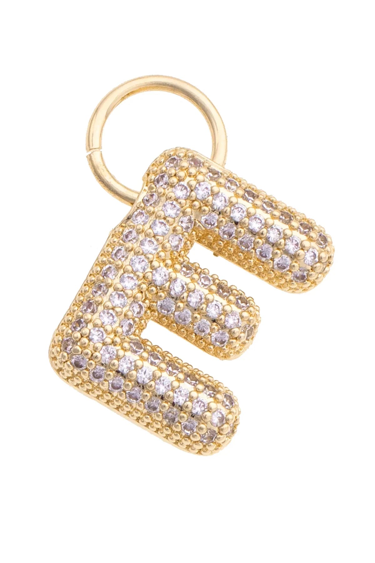 Letter E Pave Charm