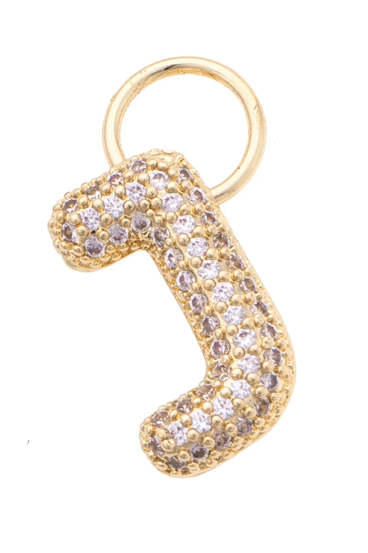 Letter J Pave Charm
