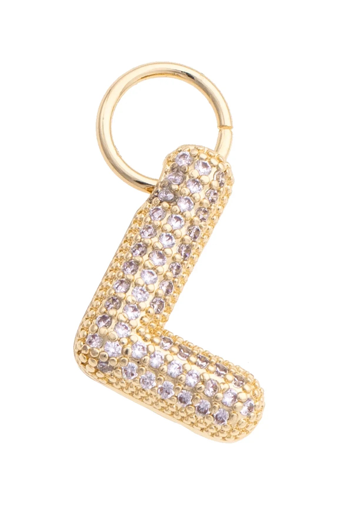 Letter L Pave Charm