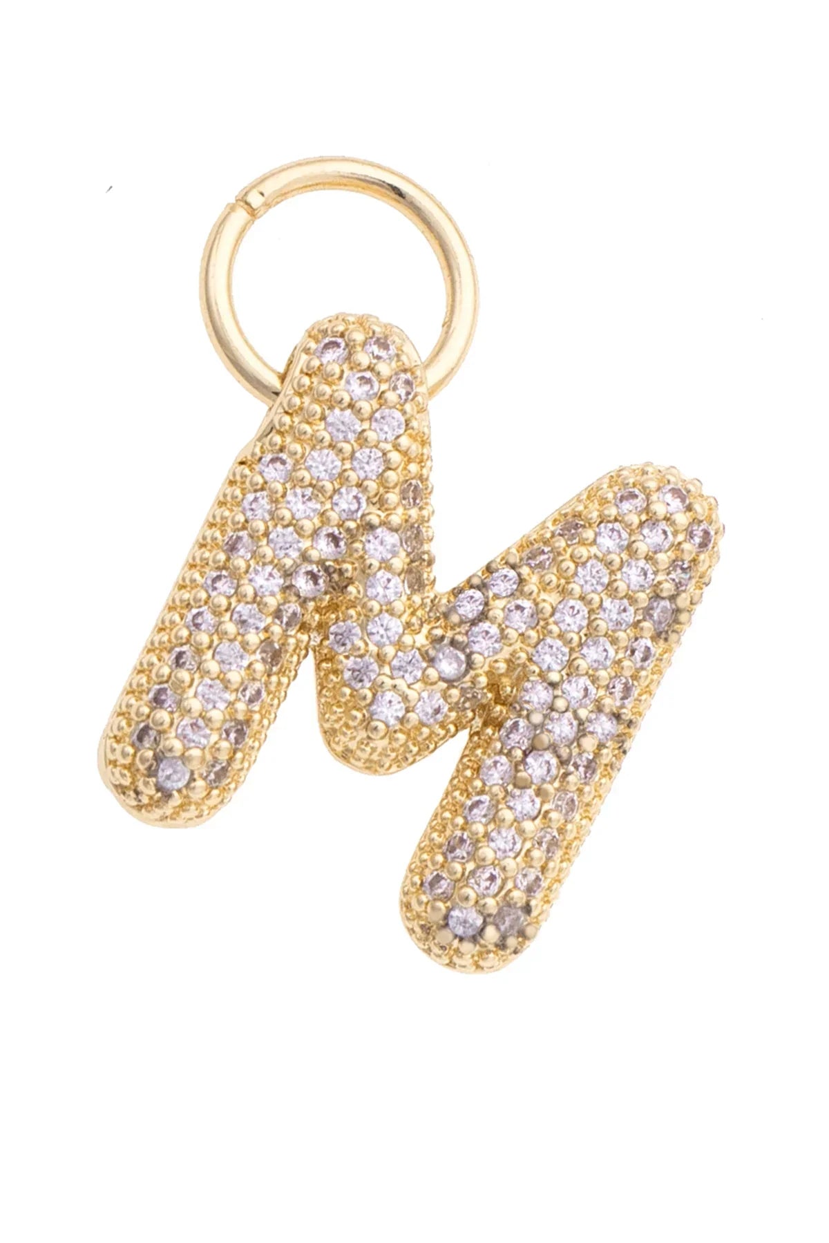 Letter M Pave Charm