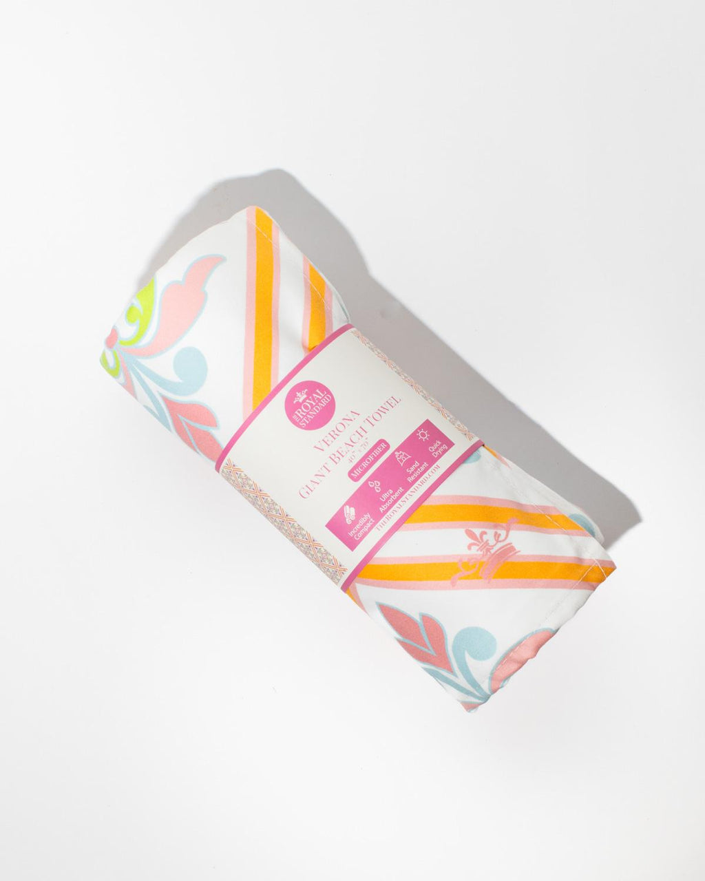 Verona Giant Beach Towel White/Multi