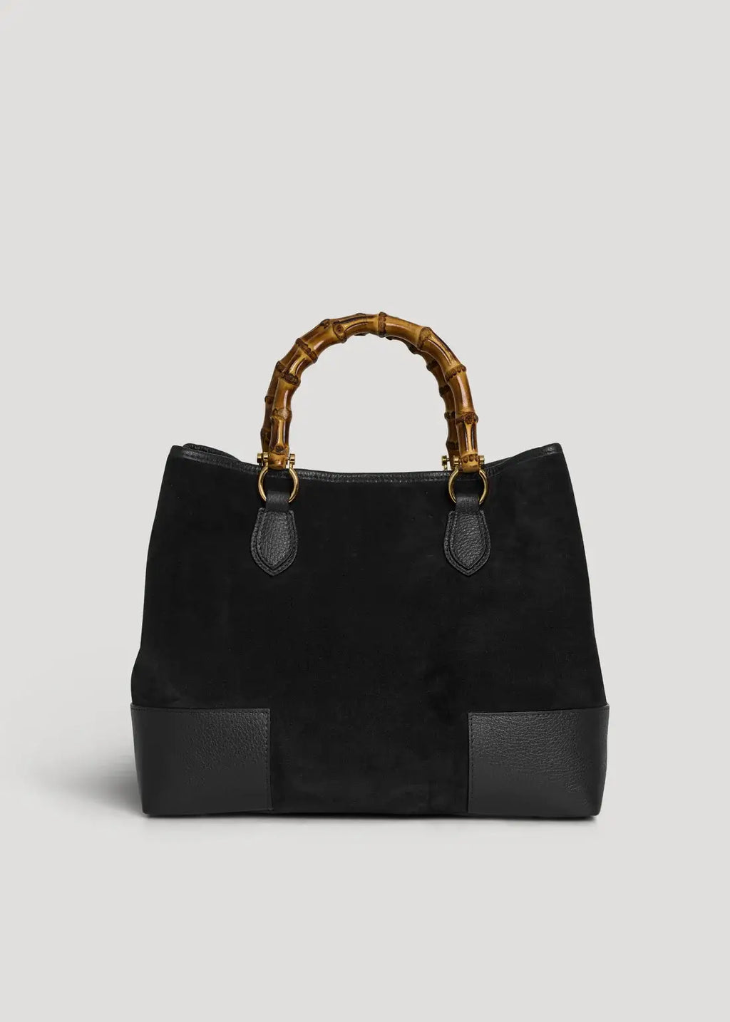 Large Handbag in Genuine Suede and Dollaro Leather