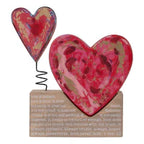 Two Hearts Wood Block