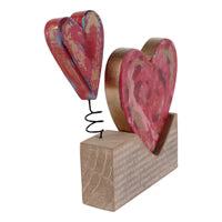Two Hearts Wood Block
