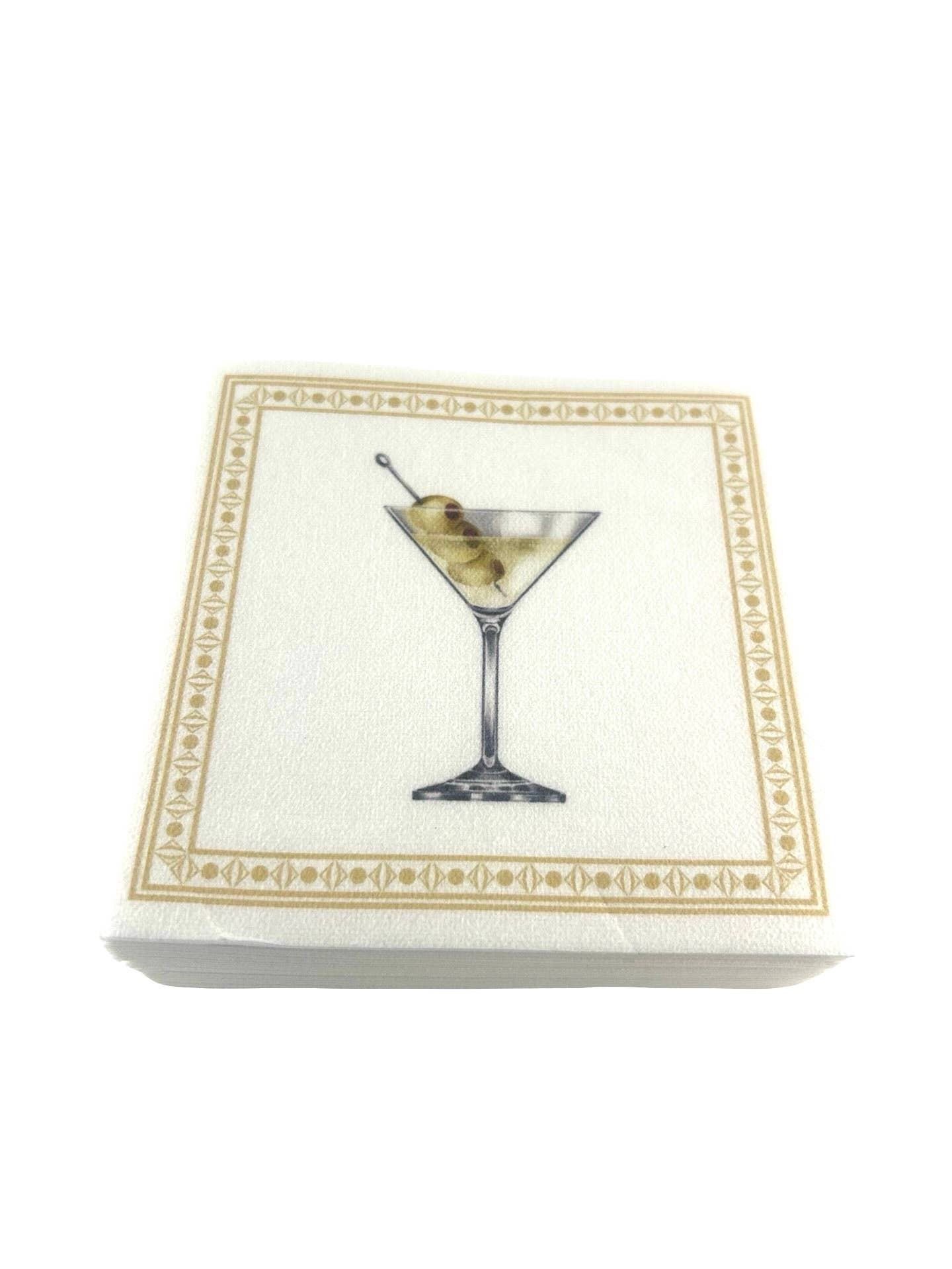 Linen-Feel Cocktail Napkins, Martini