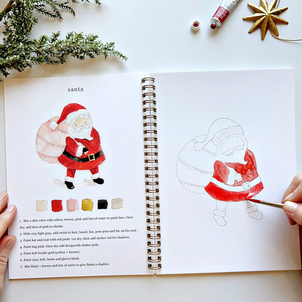 Christmas Watercolor Workbook Set