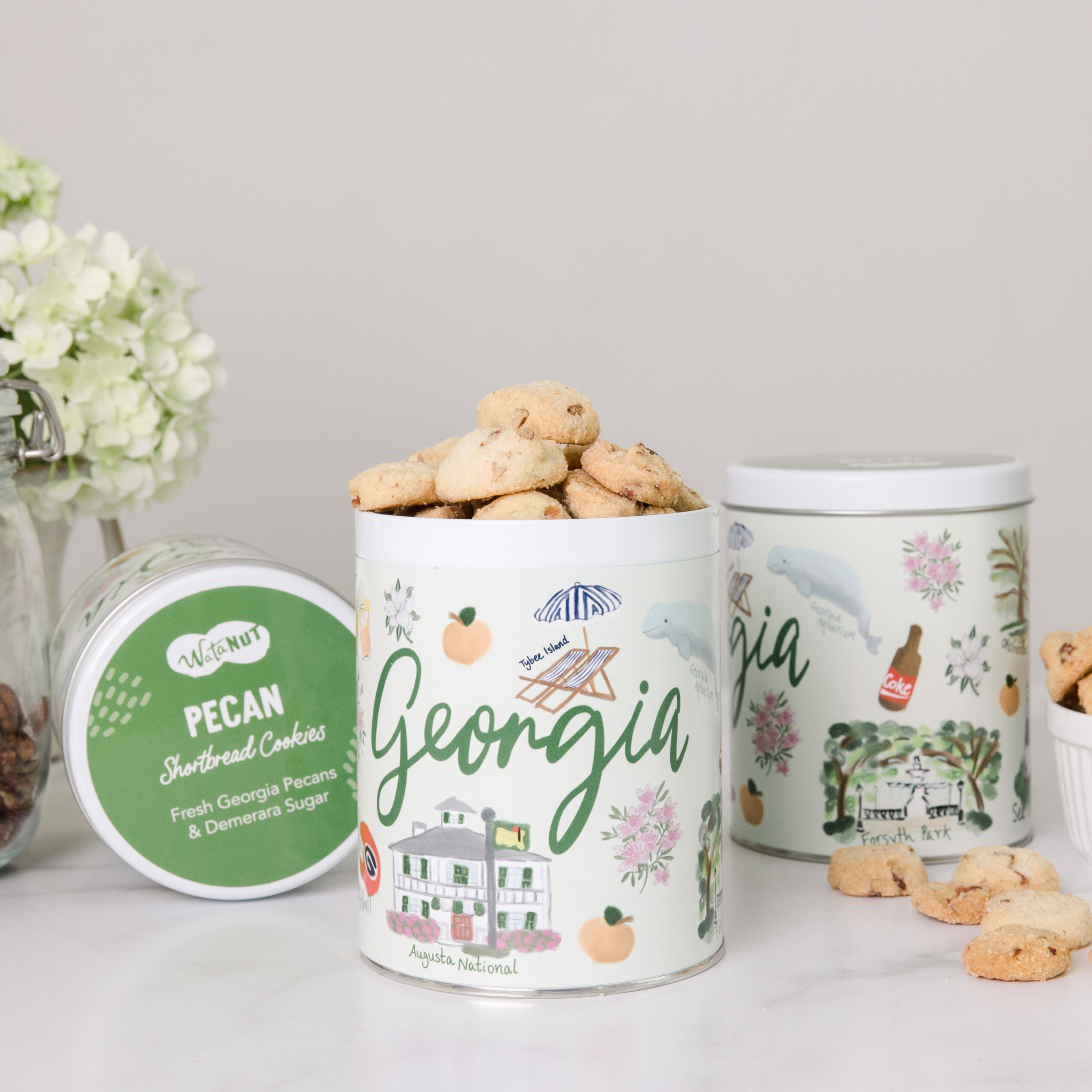 Georgia State Gift Tin | Gourmet Shortbread Cookies or Nuts