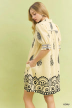 Mandala Paisley Babydoll Dress