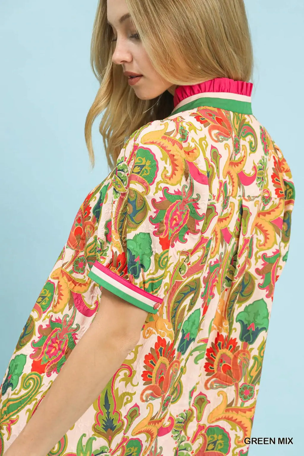 Jacquard Abstract Print Mini Dress