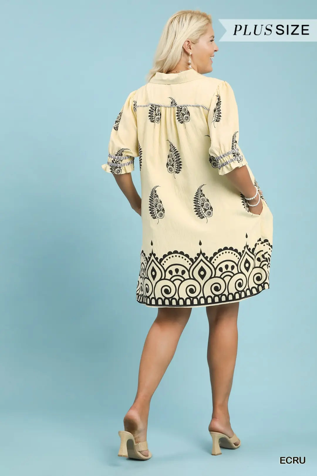 Plus Size Mandala Paisley Babydoll Dress