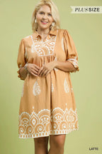 Plus Size Mandala Paisley Babydoll Dress