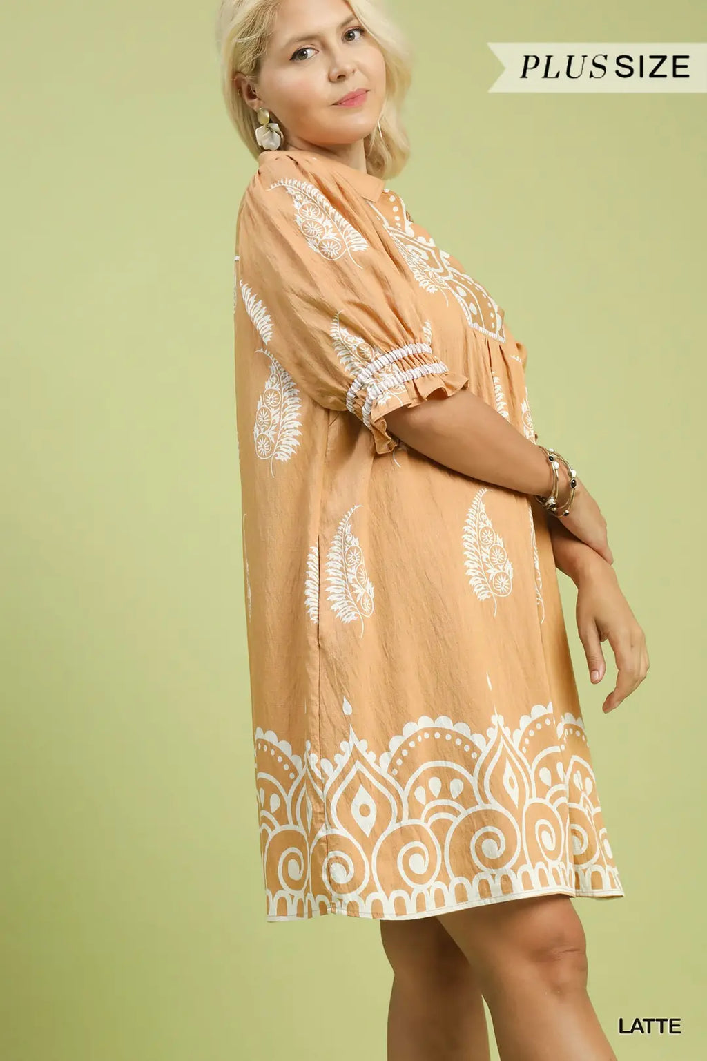 Plus Size Mandala Paisley Babydoll Dress