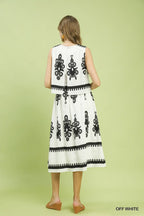 Sleeveless Tiered Midi Dress