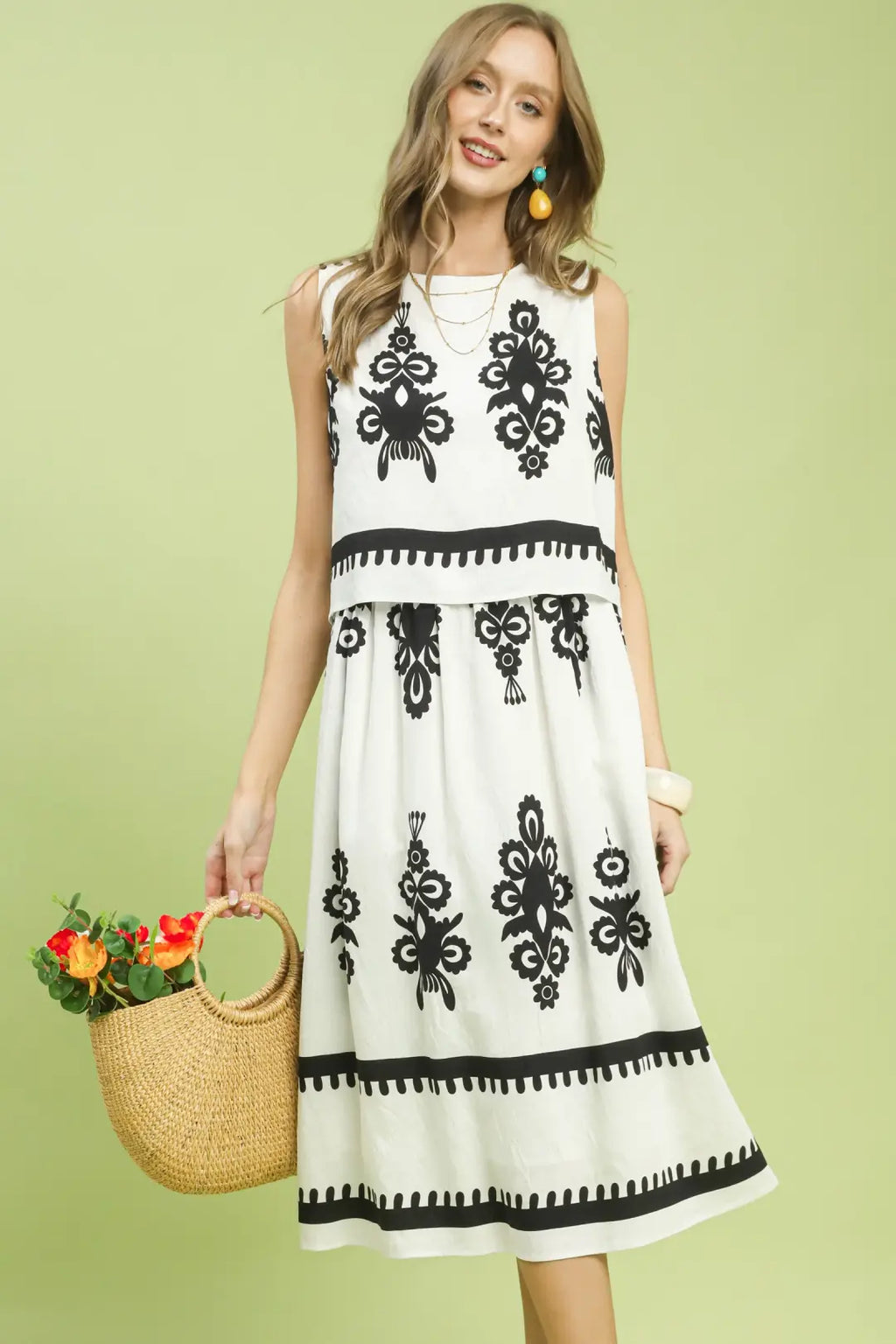 Sleeveless Tiered Midi Dress