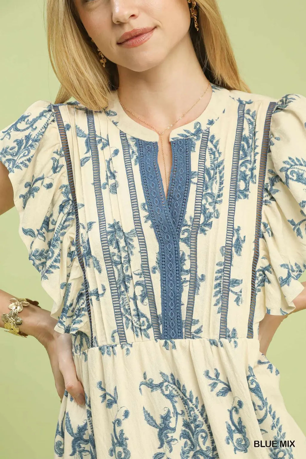 Paisley Print Midi Dress