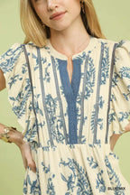 Paisley Print Midi Dress