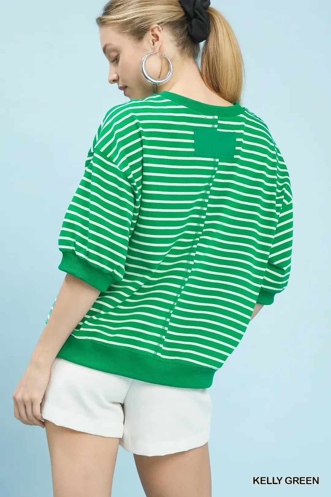 Striped Short Sleeve Pullover Top
