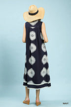 Sleeveless Geometric Midi Dress