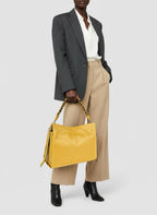 Large woven genuine leather bag Treccia