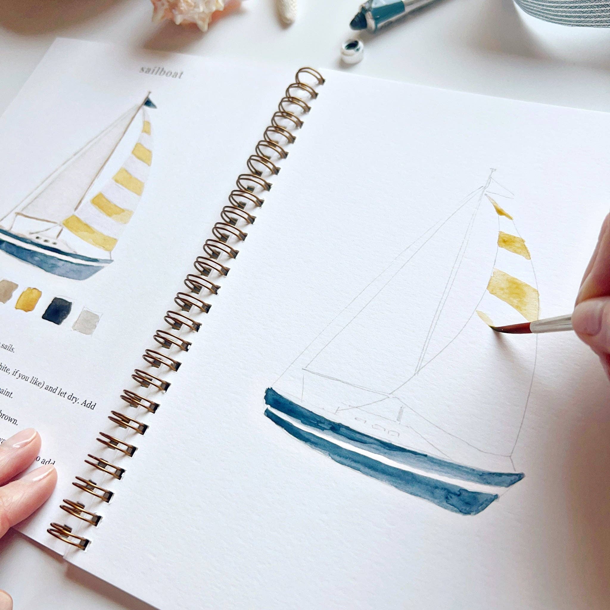 Seaside Watercolor Workbook Set