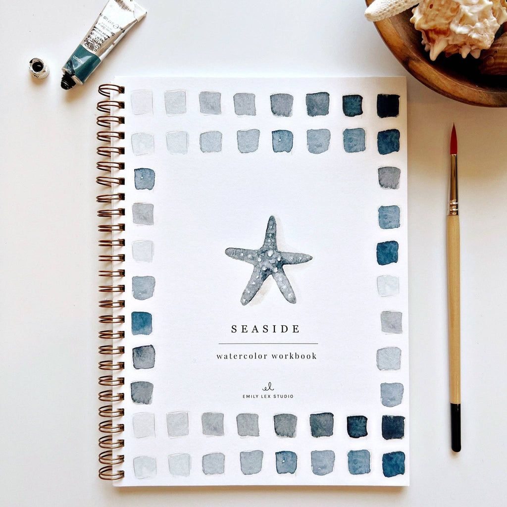 Seaside Watercolor Workbook Set