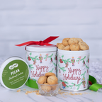 "Happy Holidays" Tin | Gourmet Cookies & Nuts