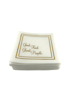 Linen-Feel Cocktail Napkins, Good Food