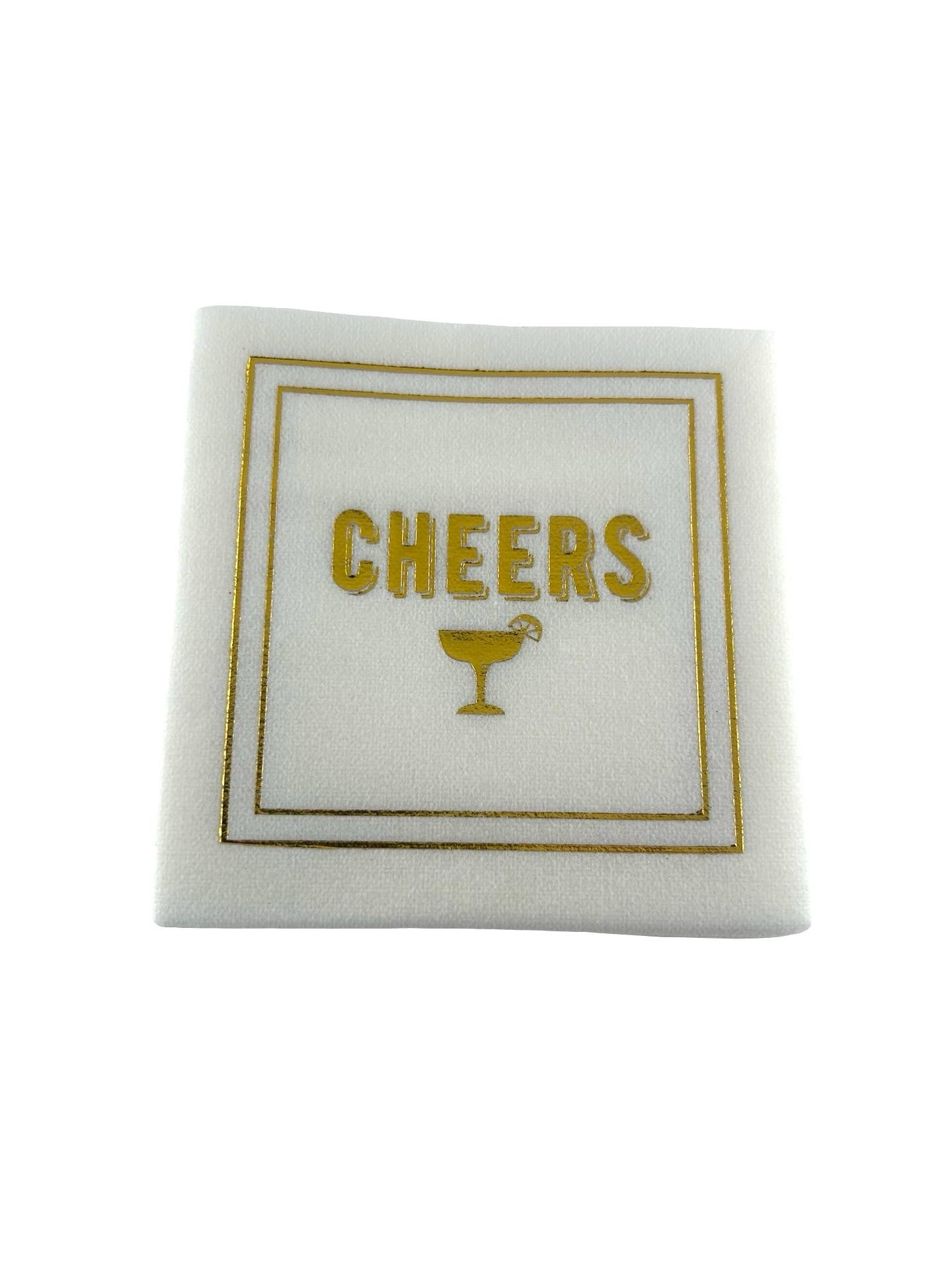 Linen-Feel Cocktail Napkins, Cheers