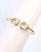 Kira Square Crystal Cuff Bracelet Clear