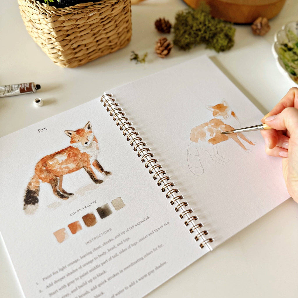 Woodland Watercolor Workbook Set