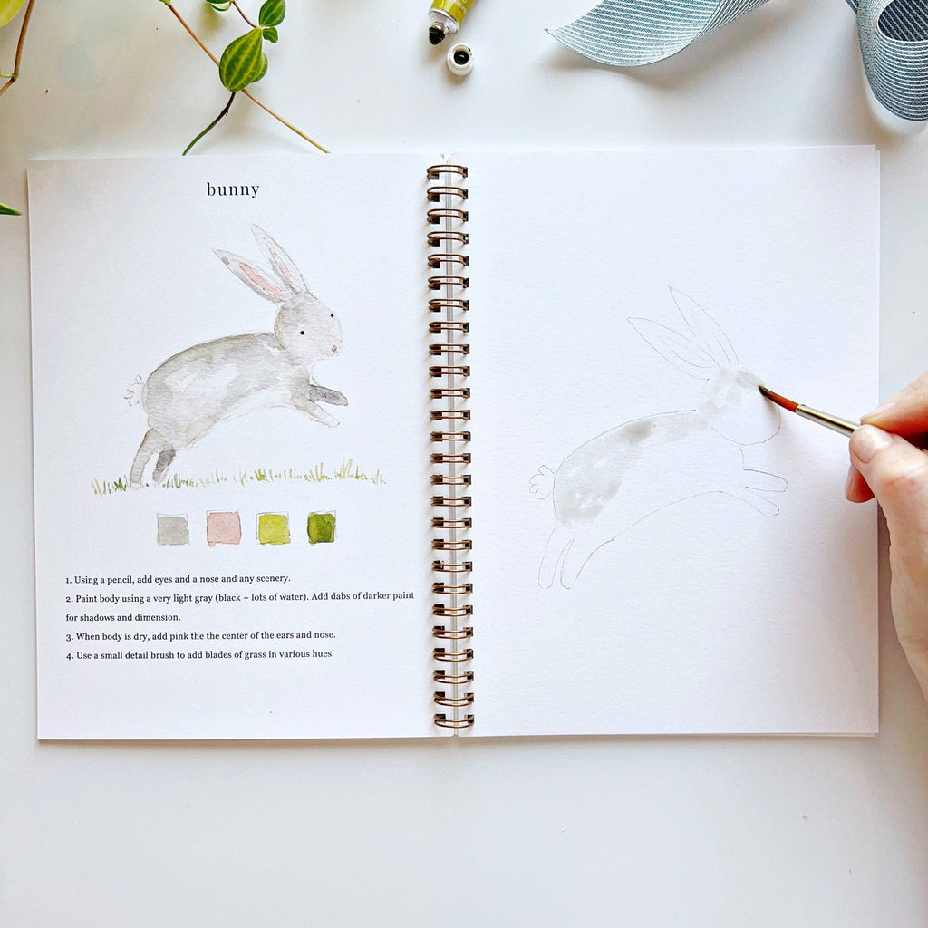 Animals Watercolor Workbook Set