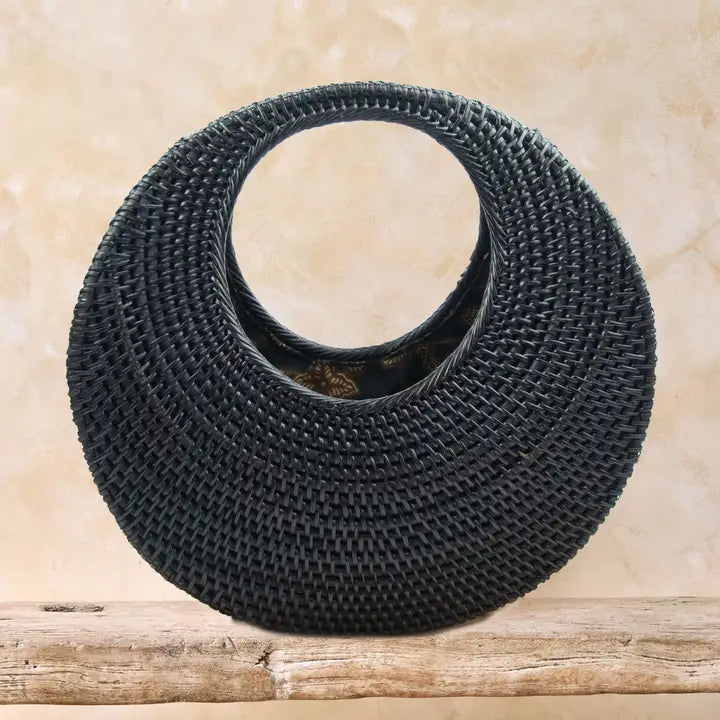 Vine Moon Handbag in Black