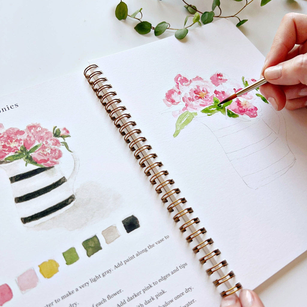 Bouquets Watercolor Workbook Set